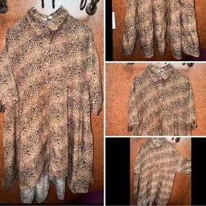 Entro Leopard Print Button-Up Shirt